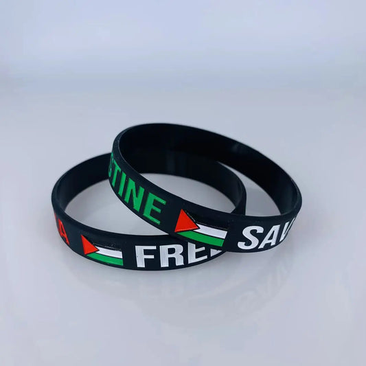 Palestine Silikon Armband schwarz