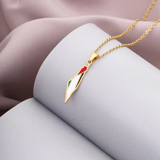 Palestine gold necklace 